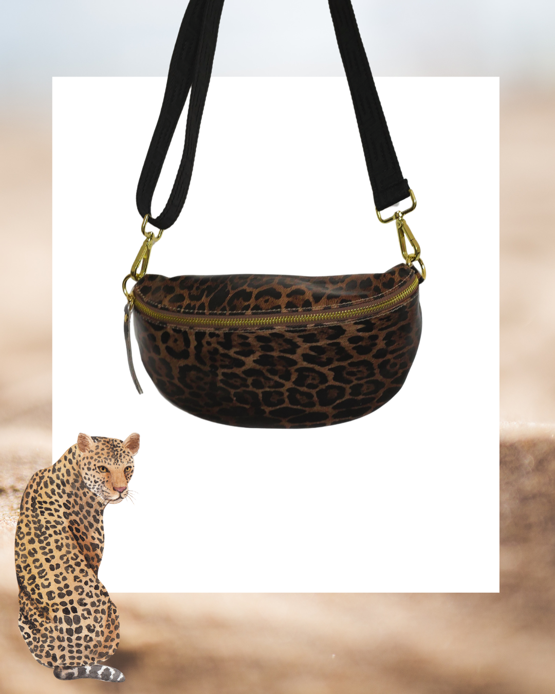 De Ultieme Heuptas/Crossbody  Luipaardprint