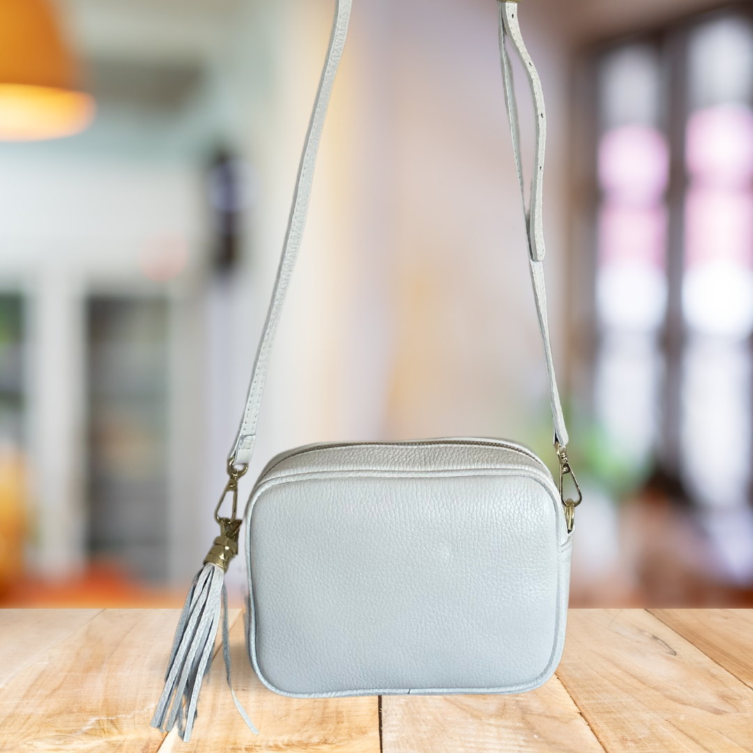 Donker blauwe Crossbody handtas met gouden ritssluiting