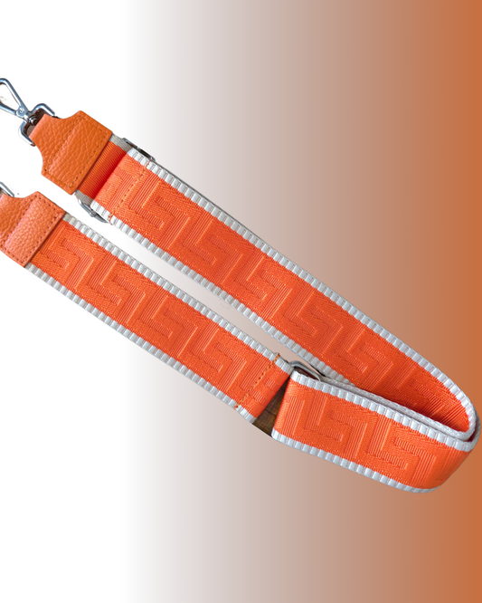 Bagstrap oranje met stijlvolle patronen